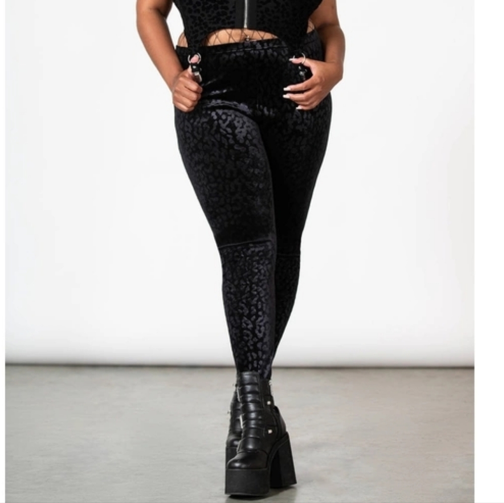Killstar Caturday Velvet Leggings 4XL NWT